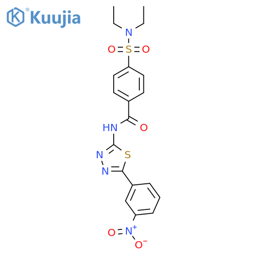 4-(diethylsulfamoyl)-N-5-(3-nitrophenyl)-1,3,4-thiadiazol-2-ylbenzamide structure
