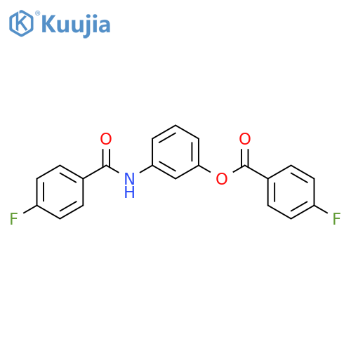 3-(4-fluorobenzamido)phenyl 4-fluorobenzoate structure