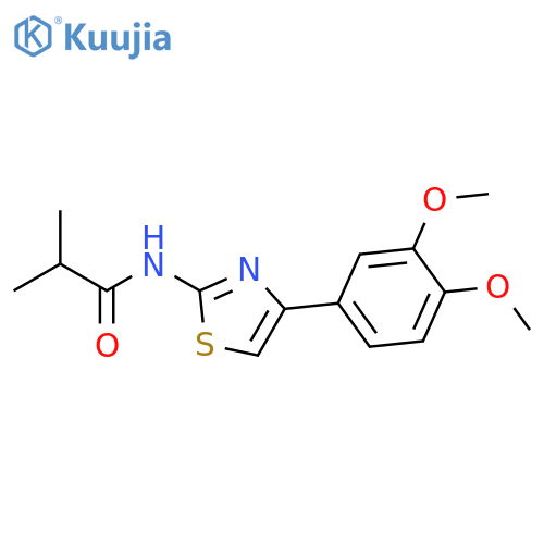 N-4-(3,4-dimethoxyphenyl)-1,3-thiazol-2-yl-2-methylpropanamide structure