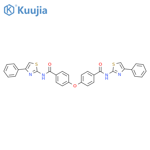 N-(4-phenyl-1,3-thiazol-2-yl)-4-{4-(4-phenyl-1,3-thiazol-2-yl)carbamoylphenoxy}benzamide structure