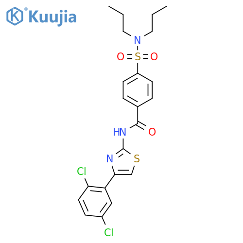 N-4-(2,5-dichlorophenyl)-1,3-thiazol-2-yl-4-(dipropylsulfamoyl)benzamide structure