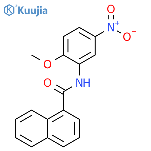 N-(2-methoxy-5-nitrophenyl)naphthalene-1-carboxamide structure