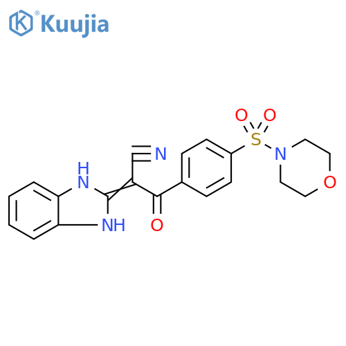 2-(2,3-dihydro-1H-1,3-benzodiazol-2-ylidene)-3-4-(morpholine-4-sulfonyl)phenyl-3-oxopropanenitrile structure