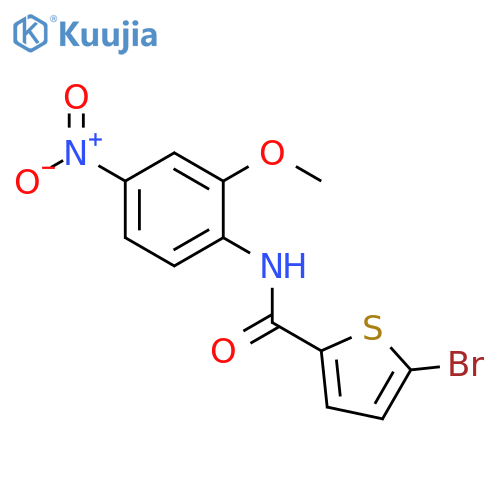 5-bromo-N-(2-methoxy-4-nitrophenyl)thiophene-2-carboxamide structure