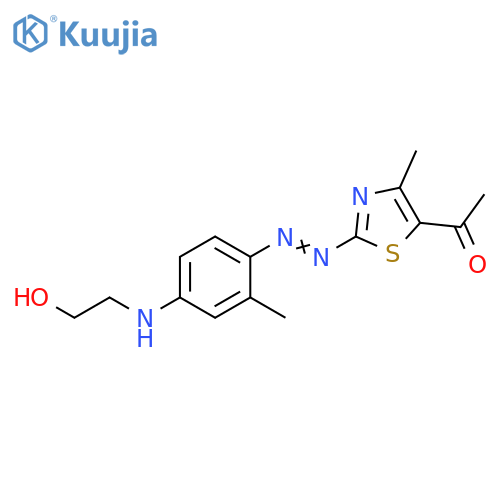 Ethanone,1-[2-[[4-[(2-hydroxyethyl)amino]-2-methylphenyl]azo]-4-methyl-5-thiazolyl]- structure