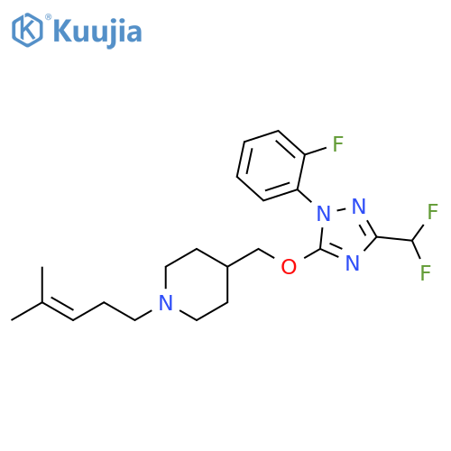 Piperidine,4-[[[3-(difluoromethyl)-1-(2-fluorophenyl)-1H-1,2,4-triazol-5-yl]oxy]methyl]-1-(4-methyl-3-pentenyl)- structure