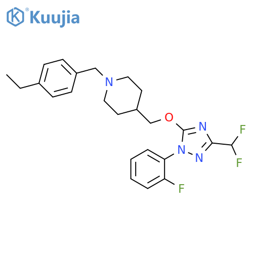 Piperidine,4-[[[3-(difluoromethyl)-1-(2-fluorophenyl)-1H-1,2,4-triazol-5-yl]oxy]methyl]-1-[(4-ethylphenyl)methyl]- structure
