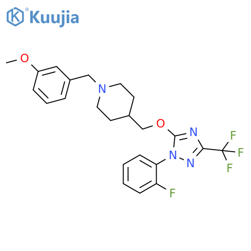 Piperidine,4-[[[1-(2-fluorophenyl)-3-(trifluoromethyl)-1H-1,2,4-triazol-5-yl]oxy]methyl]-1-[(3-methoxyphenyl)methyl]- structure