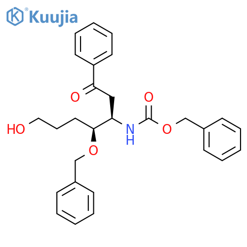 Carbamic acid,[(1R,2S)-5-hydroxy-1-(2-oxo-2-phenylethyl)-2-(phenylmethoxy)pentyl]-,phenylmethyl ester, rel- structure