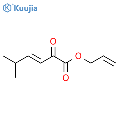 3-Hexenoic acid, 5-methyl-2-oxo-, 2-propenyl ester, (3E)- structure
