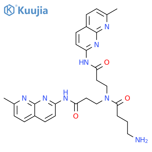 Butanamide,4-amino-N,N-bis[3-[(7-methyl-1,8-naphthyridin-2-yl)amino]-3-oxopropyl]- structure