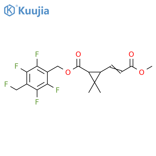Cyclopropanecarboxylic acid,3-(3-methoxy-3-oxo-1-propenyl)-2,2-dimethyl-,[2,3,5,6-tetrafluoro-4-(fluoromethyl)phenyl]methyl ester structure