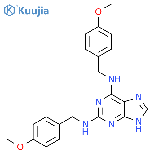 1H-Purine-2,6-diamine, N,N'-bis[(4-methoxyphenyl)methyl]- structure