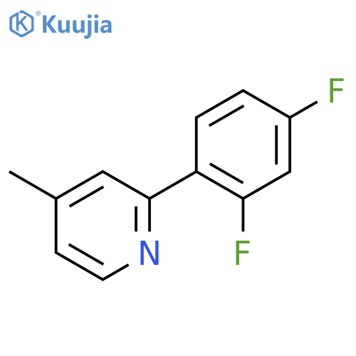 Pyridine, 2-(2,4-difluorophenyl)-4-methyl- structure