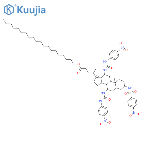 Cholan-24-oic acid, 7,12-bis[[[(4-nitrophenyl)amino]carbonyl]amino]-3-[[(4-nitrophenyl)sulfonyl]amino]-, eicosyl ester, (3α,5β,7α,12α)- (9CI) structure