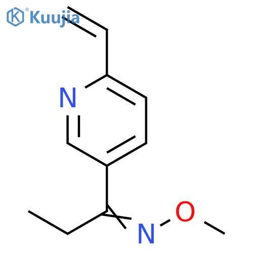 1-Propanone, 1-(6-ethenyl-3-pyridinyl)-, O-methyloxime structure