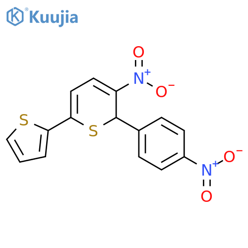 2H-Thiopyran, 3-nitro-2-(4-nitrophenyl)-6-(2-thienyl)- structure