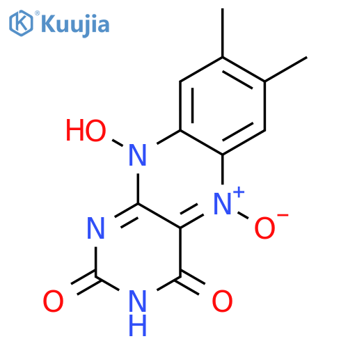 10-hydroxy-7,8-dimethyl-5-oxidobenzo[g]pteridin-5-ium-2,4-dione structure
