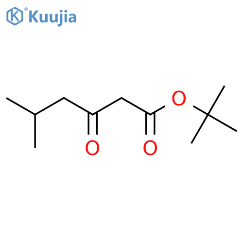 Hexanoic acid, 5-methyl-3-oxo-, 1,1-dimethylethyl ester structure