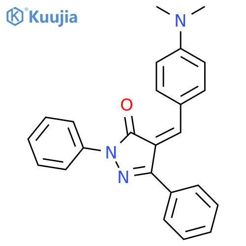 (4Z)-4-[[4-(dimethylamino)phenyl]methylidene]-2,5-diphenylpyrazol-3-one structure