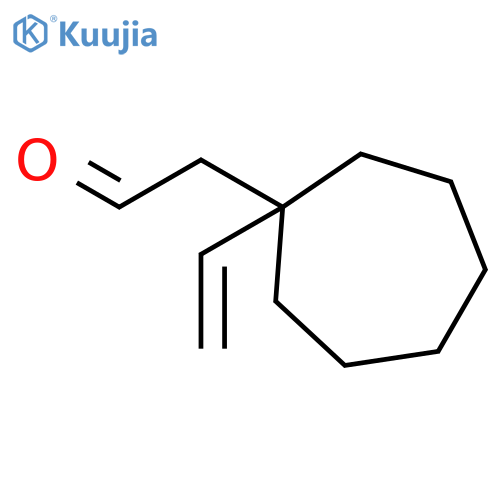 CYCLOHEPTANEACETALDEHYDE, 1-ETHENYL- structure