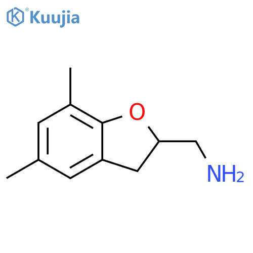 (5,7-dimethyl-2,3-dihydrobenzofuran-2-yl)methanamine structure