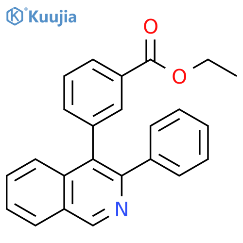 Benzoic acid, 3-(3-phenyl-4-isoquinolinyl)-, ethyl ester structure