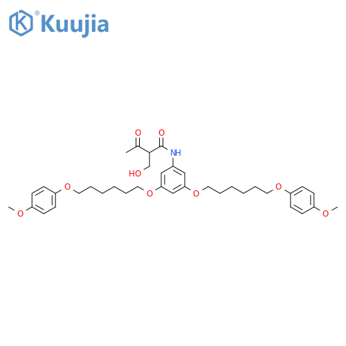 Butanamide,N-[3,5-bis[[6-(4-methoxyphenoxy)hexyl]oxy]phenyl]-2-(hydroxymethyl)-3-oxo- structure