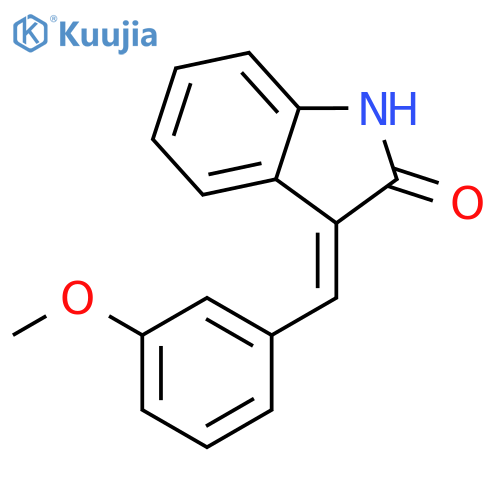 (3e)-3-(3-methoxybenzylidene)-1,3-dihydro-2h-indol-2-one structure