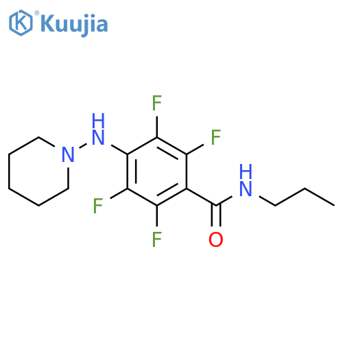 Benzamide, 2,3,5,6-tetrafluoro-4-(1-piperidinylamino)-N-propyl- structure