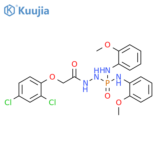 Acetic acid, (2,4-dichlorophenoxy)-,2-[bis[(2-methoxyphenyl)amino]phosphinyl]hydrazide structure