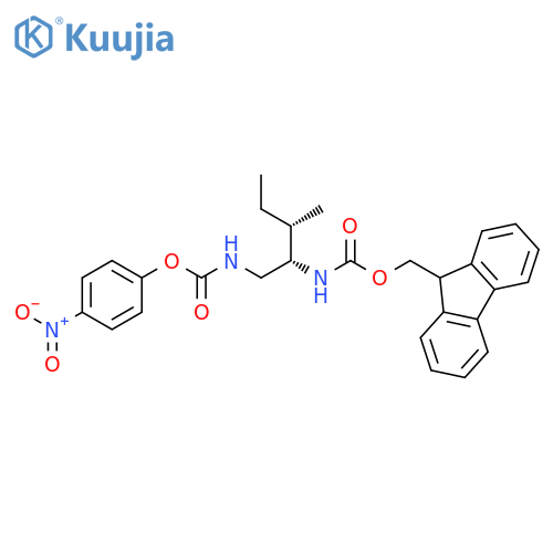 Carbamic acid,[(2S,3S)-2-[[(9H-fluoren-9-ylmethoxy)carbonyl]amino]-3-methylpentyl]-,4-nitrophenyl ester structure