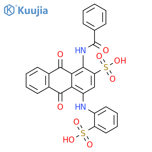 2-Anthracenesulfonic acid,1-(benzoylamino)-9,10-dihydro-9,10-dioxo-4-[(2-sulfophenyl)amino]- structure