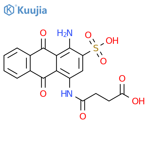 Butanoic acid,4-[(4-amino-9,10-dihydro-9,10-dioxo-3-sulfo-1-anthracenyl)amino]-4-oxo- structure
