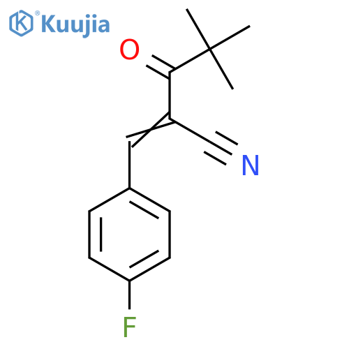 2-(2,2-Dimethylpropanoyl)-3-(4-fluorophenyl)prop-2-enenitrile structure