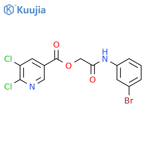 [2-(3-Bromoanilino)-2-oxoethyl] 5,6-dichloropyridine-3-carboxylate structure