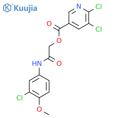 [(3-Chloro-4-methoxyphenyl)carbamoyl]methyl 5,6-dichloropyridine-3-carboxylate structure