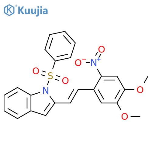 1H-Indole,2-[(1E)-2-(4,5-dimethoxy-2-nitrophenyl)ethenyl]-1-(phenylsulfonyl)- structure