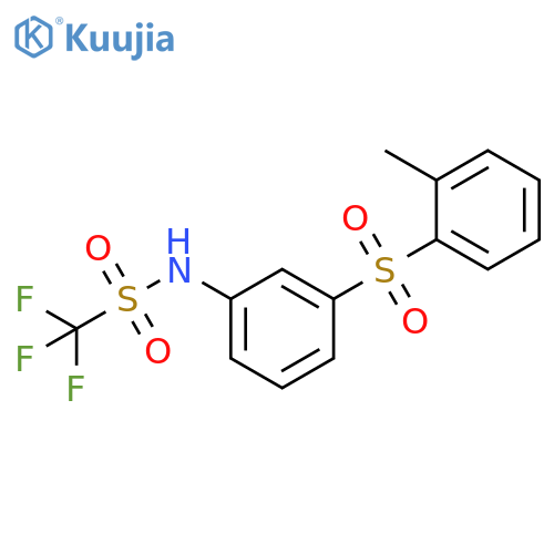 Methanesulfonamide,1,1,1-trifluoro-N-[3-[(2-methylphenyl)sulfonyl]phenyl]- structure