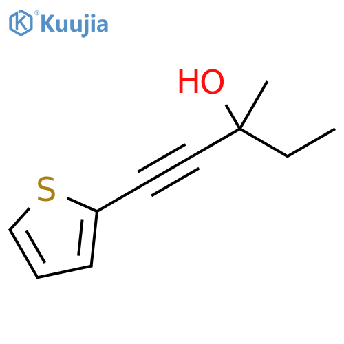 1-Pentyn-3-ol, 3-methyl-1-(2-thienyl)- structure