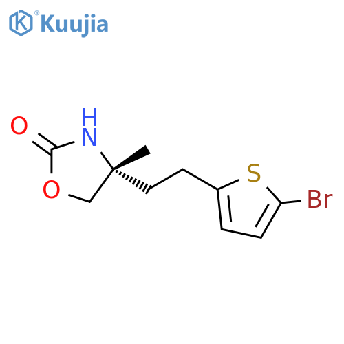 2-Oxazolidinone, 4-[2-(5-bromo-2-thienyl)ethyl]-4-methyl-, (4R)- structure