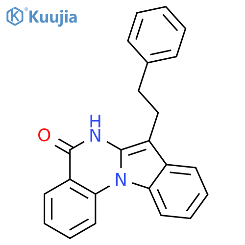 Indolo[1,2-a]quinazolin-5(6H)-one, 7-(2-phenylethyl)- structure