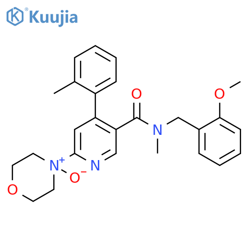 3-Pyridinecarboxamide,N-[(2-methoxyphenyl)methyl]-N-methyl-4-(2-methylphenyl)-6-(4-oxido-4-morpholinyl)- structure
