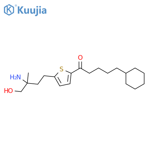 1-Pentanone,1-[5-(3-amino-4-hydroxy-3-methylbutyl)-2-thienyl]-5-cyclohexyl- structure