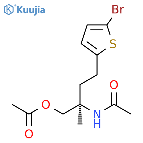 Acetamide,N-[(1R)-1-[(acetyloxy)methyl]-3-(5-bromo-2-thienyl)-1-methylpropyl]- structure