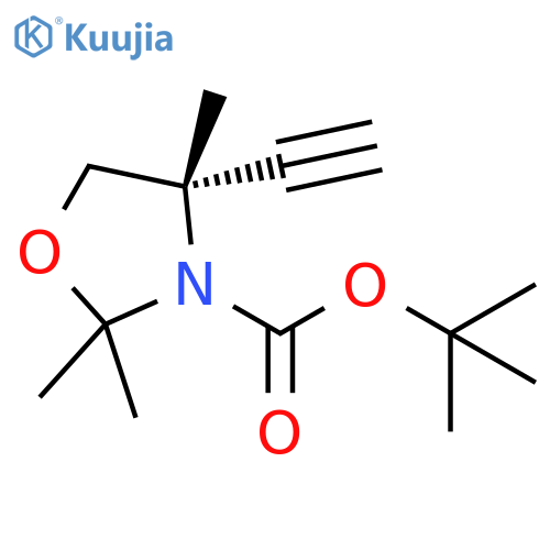3-Oxazolidinecarboxylic acid, 4-ethynyl-2,2,4-trimethyl-,1,1-dimethylethyl ester, (4S)- structure