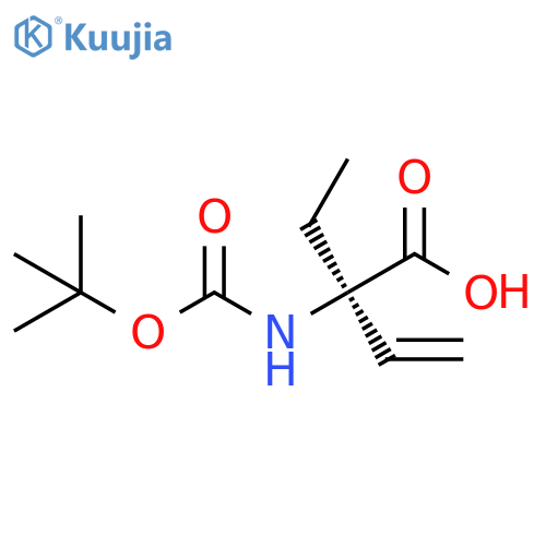 3-Butenoic acid, 2-[[(1,1-dimethylethoxy)carbonyl]amino]-2-ethyl-, (2R)- structure