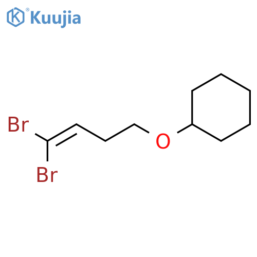 Cyclohexane, [(4,4-dibromo-3-butenyl)oxy]- structure