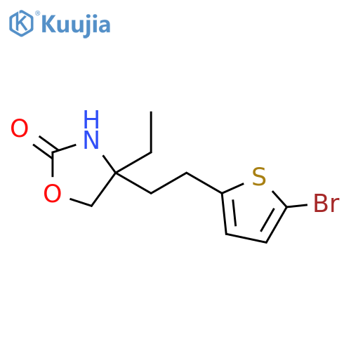2-Oxazolidinone, 4-[2-(5-bromo-2-thienyl)ethyl]-4-ethyl- structure