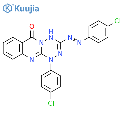 6H-1,2,4,5-Tetrazino[6,1-b]quinazolin-6-one,1-(4-chlorophenyl)-3-[(4-chlorophenyl)azo]-1,2-dihydro- structure